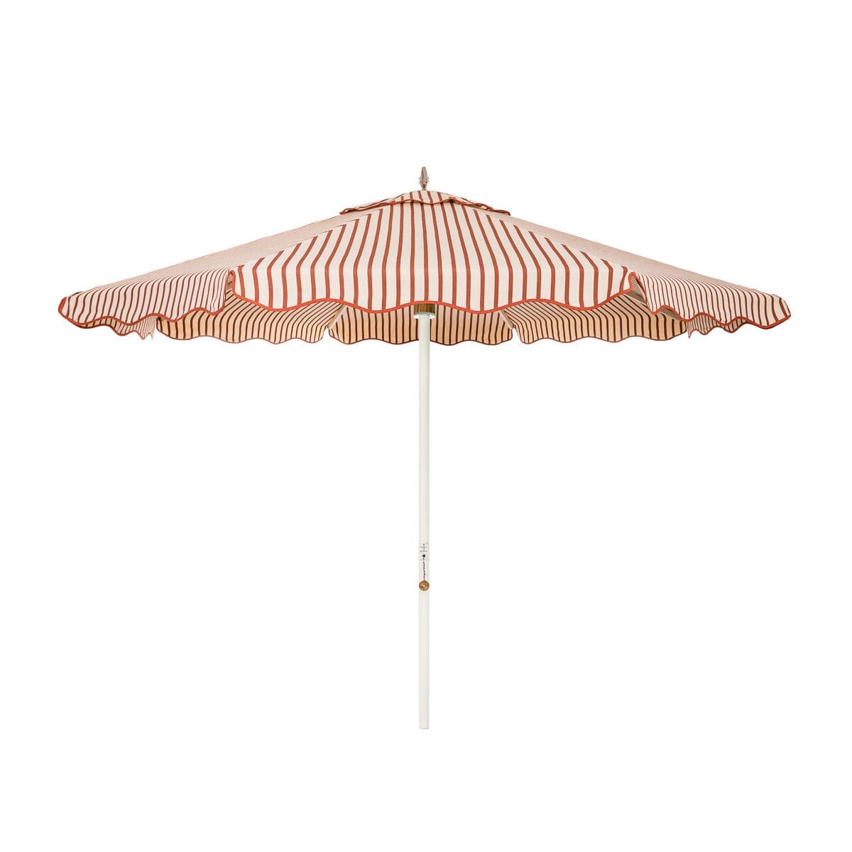 Product image of The Resort Market Umbrella in Monaco Le Sirenuse Stripe | 10' Antique White Frame Resort Market Umbrella Kit Business & Pleasure Co. 