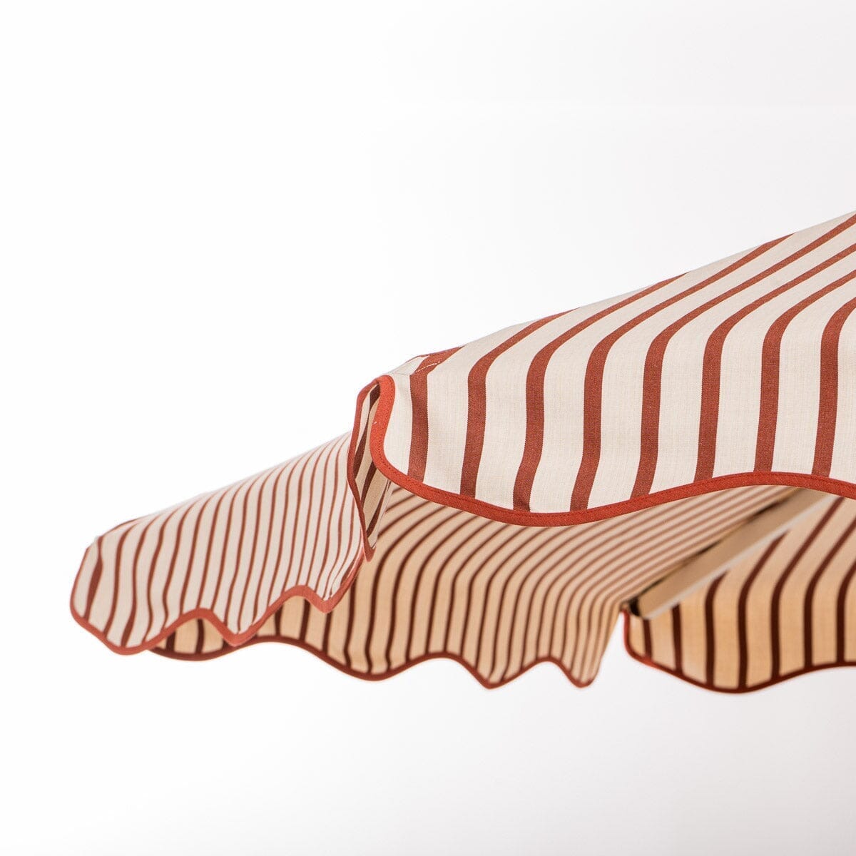 The Resort Market Umbrella in Monaco Le Sirenuse Stripe | 10' Antique White Frame Resort Market Umbrella Kit Business & Pleasure Co. 