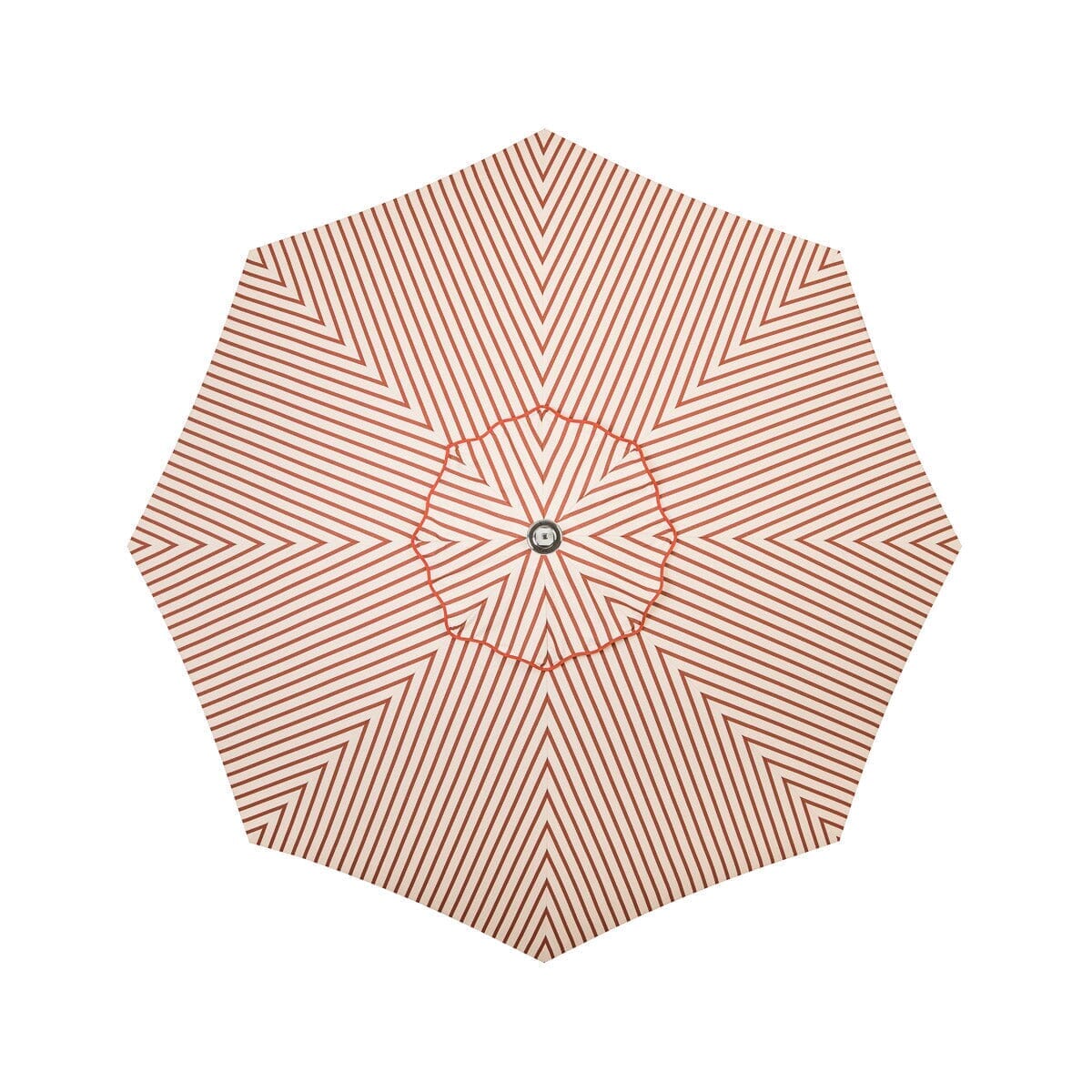 The Resort Market Umbrella in Monaco Le Sirenuse Stripe | 8' Antique White Frame Resort Market Umbrella Kit Business & Pleasure Co. 