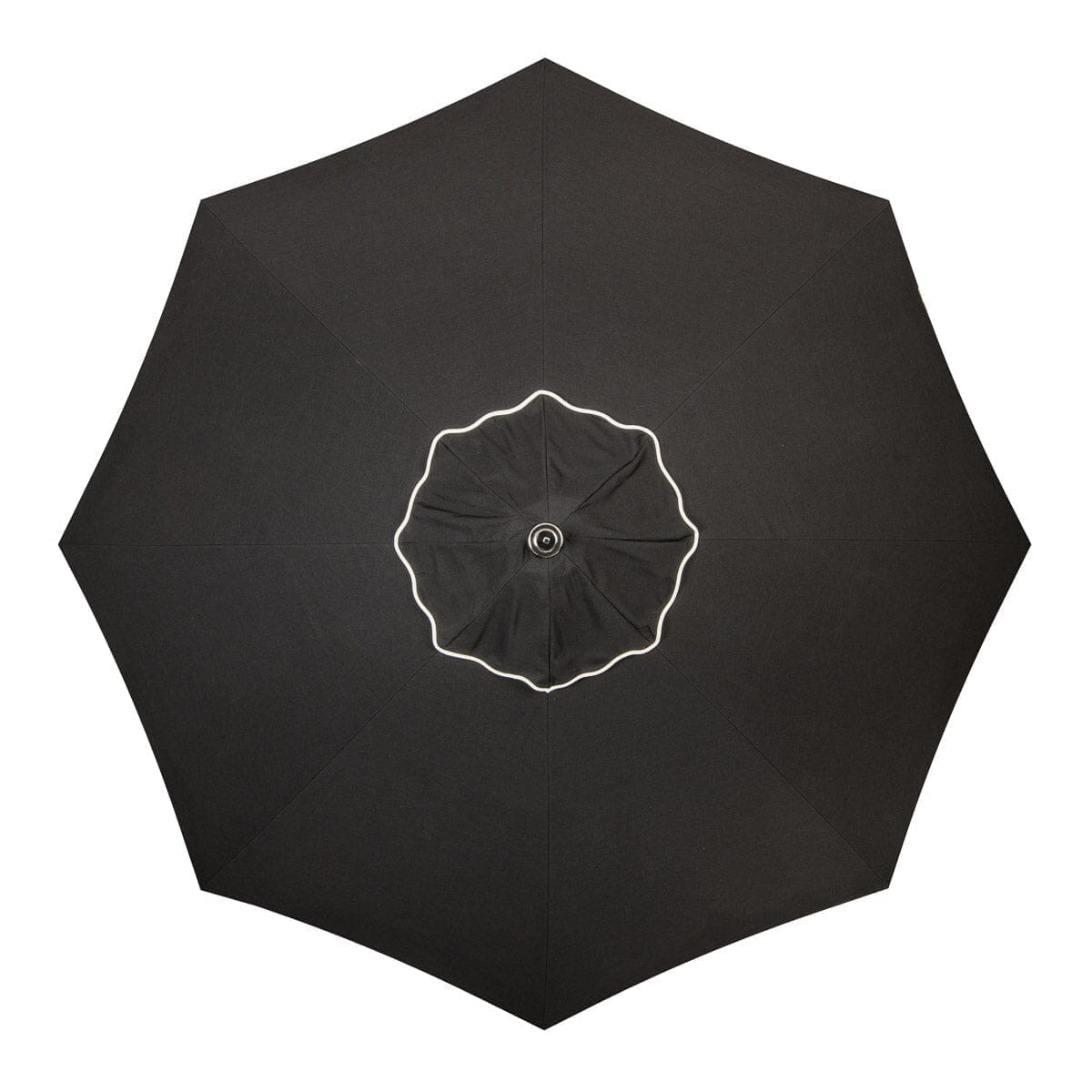 The Resort Market Umbrella in Rivie Black | 10' Antique White Frame Resort Market Umbrella Kit Business & Pleasure Co. 