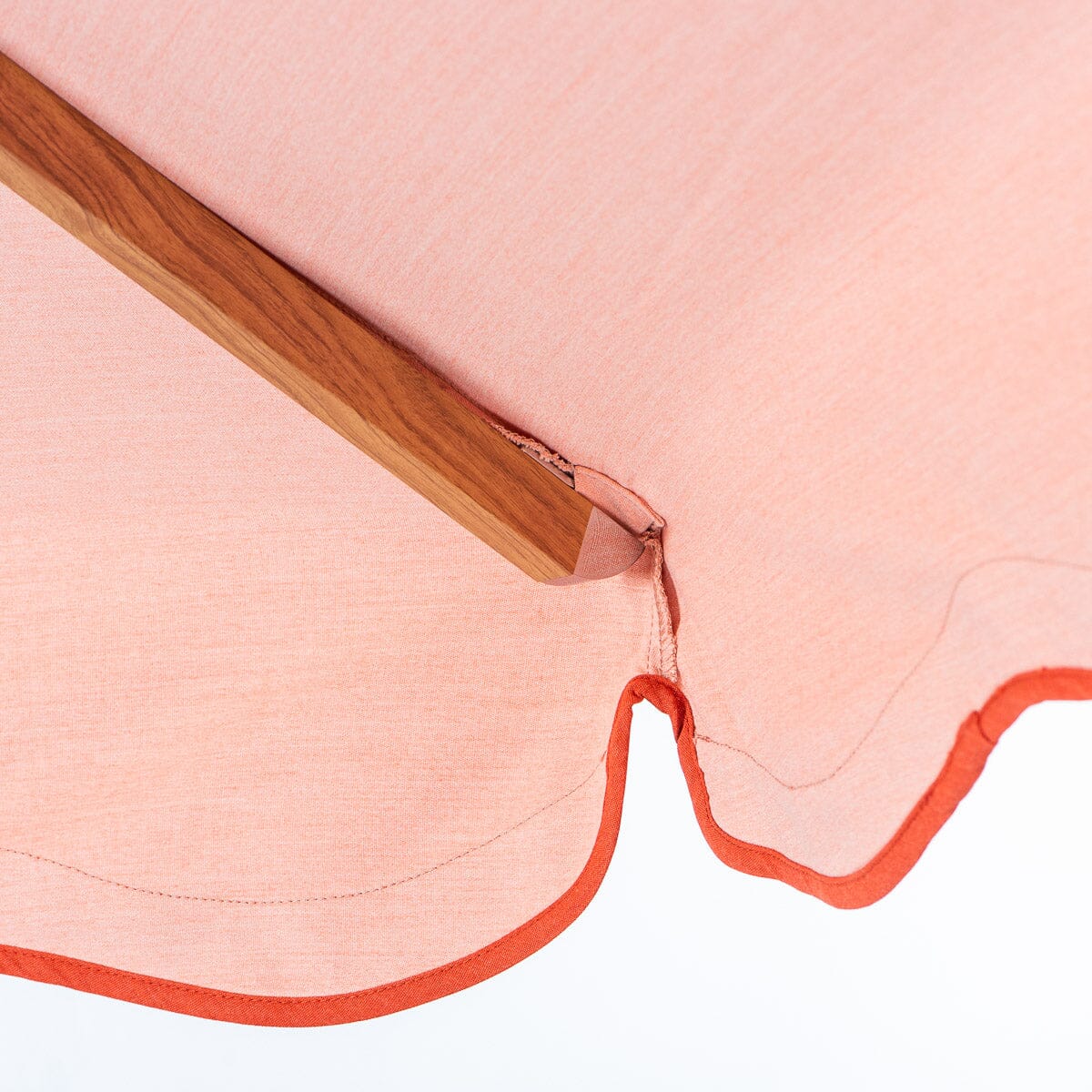 The Resort Market Umbrella in Rivie Pink | Transfer Teak Frame Resort Market Umbrella Kit Business & Pleasure Co Aus 