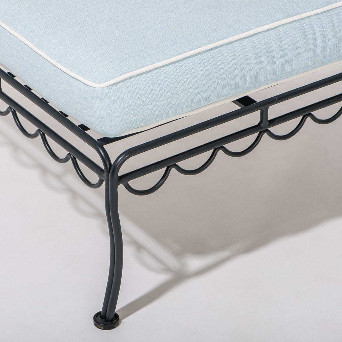 The Al Fresco Sun Lounger in Powder Blue | Vintage Black Frame Al Fresco Sun Lounger Kit Business & Pleasure Co. 