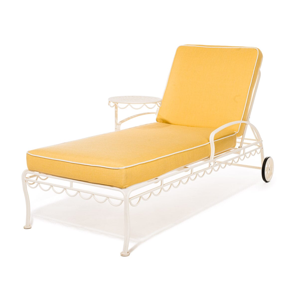 Product image of The Al Fresco Sun Lounger in Sunbleached Yellow | Antique White Frame Al Fresco Sun Lounger Kit Business & Pleasure Co. 