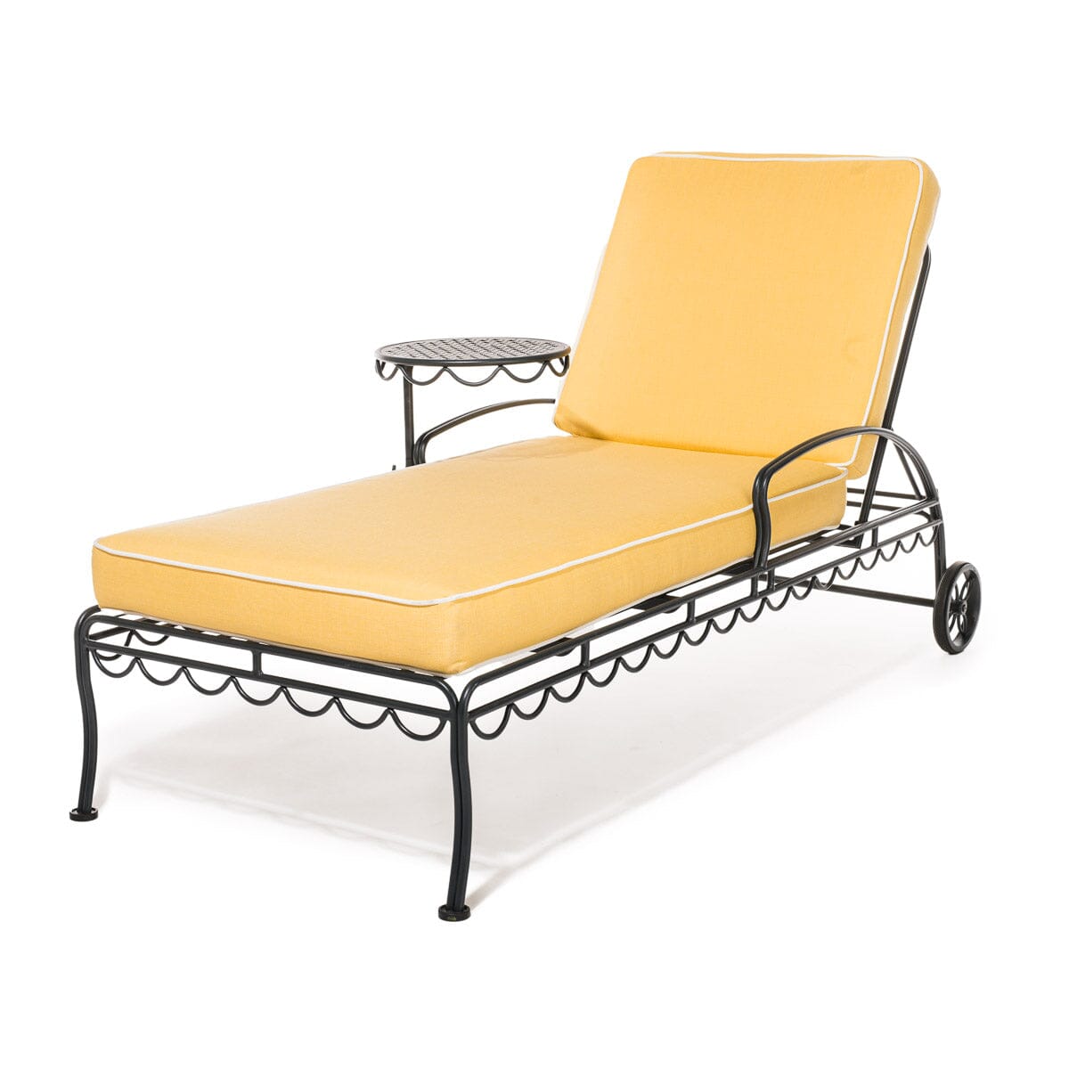 Product image of The Al Fresco Sun Lounger in Sunbleached Yellow | Vintage Black Frame Al Fresco Sun Lounger Kit Business & Pleasure Co. 