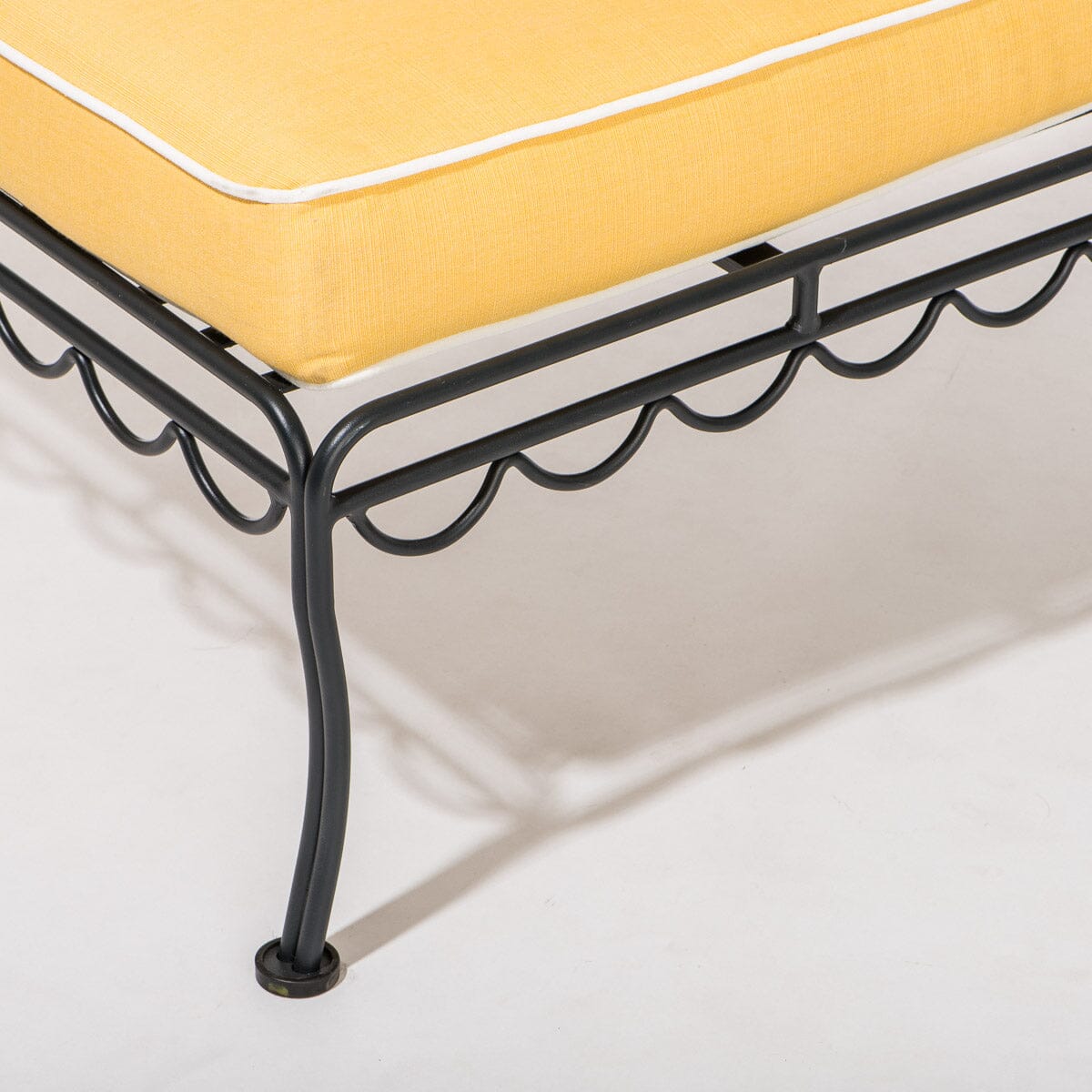 The Al Fresco Sun Lounger in Sunbleached Yellow | Vintage Black Frame Al Fresco Sun Lounger Kit Business & Pleasure Co. 