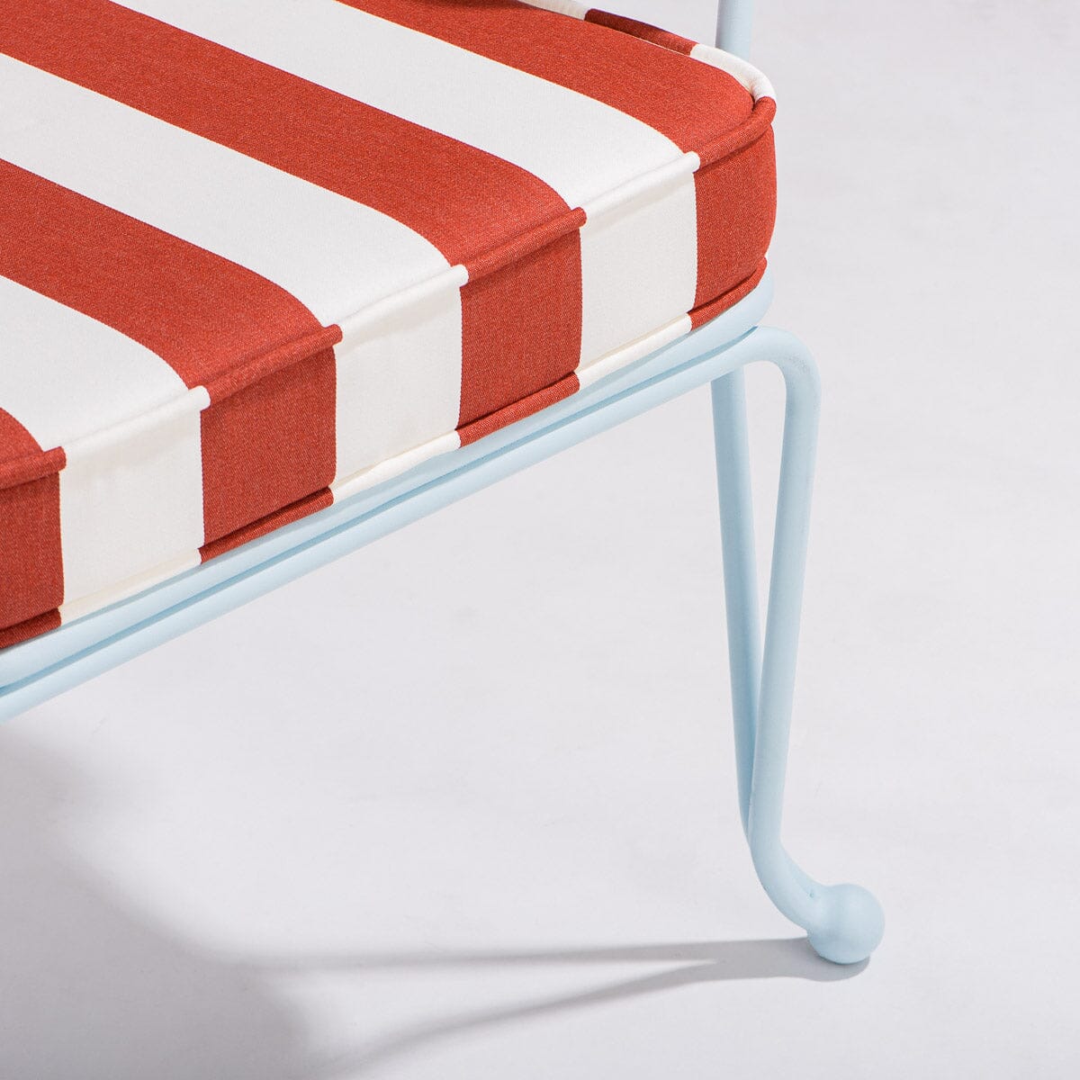 The Waterhouse Dining Chair in Crew Le Sirenuse Stripe | Powder Blue Frame Waterhouse Dining Chair Kit Business & Pleasure Co. 