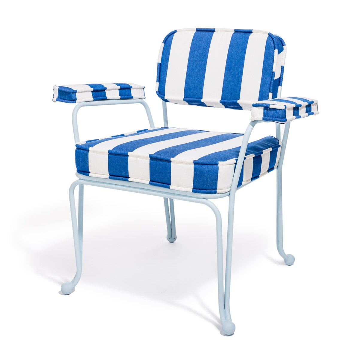Product image of The Waterhouse Dining Chair in Crew Blue Stripe | Powder Blue Frame Waterhouse Dining Chair Kit Business & Pleasure Co. 