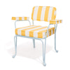 Swatch for The Waterhouse Dining Chair in Crew Mimosa Stripe | Powder Blue Frame