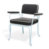 Swatch for The Waterhouse Dining Chair in Rivie Black | Powder Blue Frame