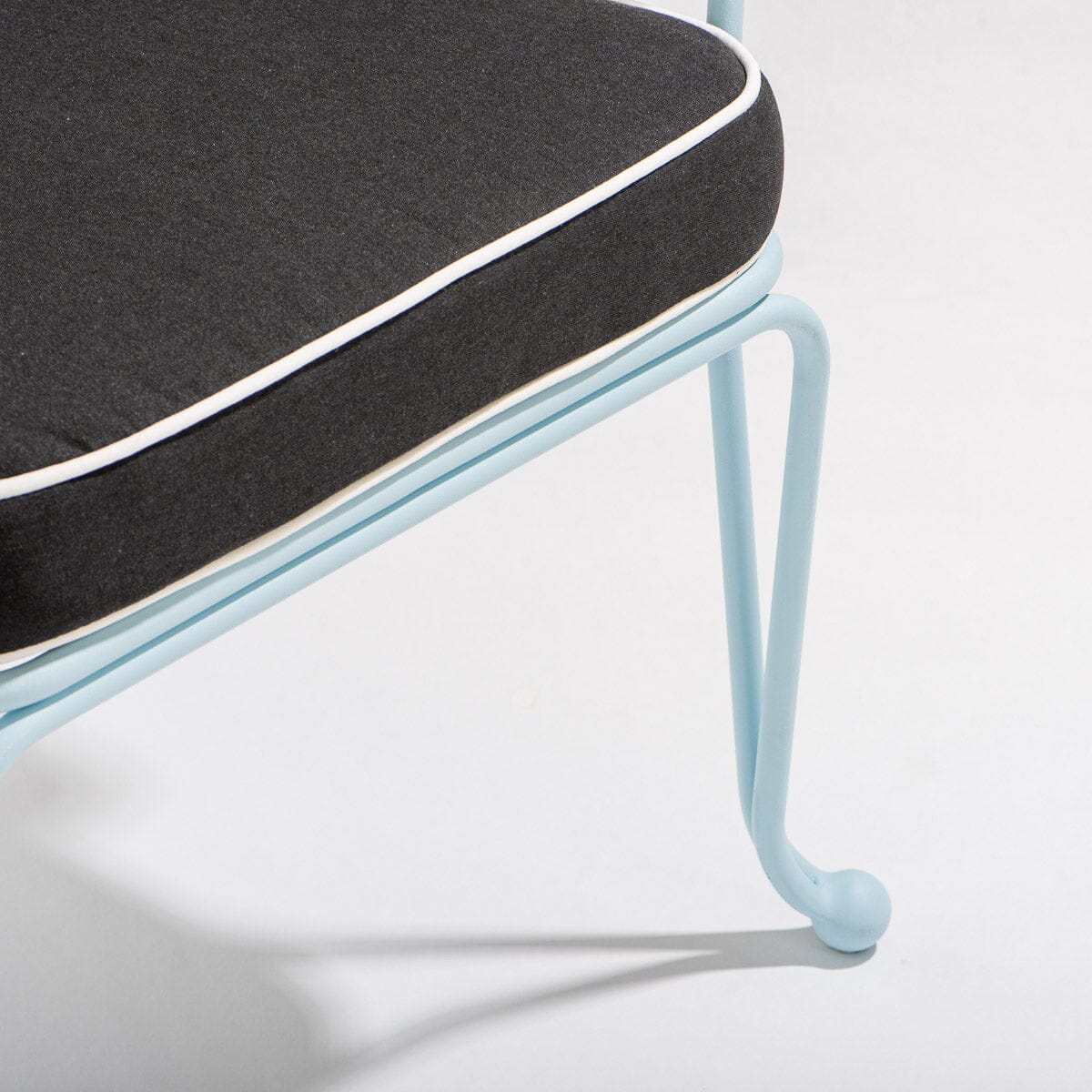 The Waterhouse Dining Chair in Rivie Black | Powder Blue Frame Waterhouse Dining Chair Kit Business & Pleasure Co. 