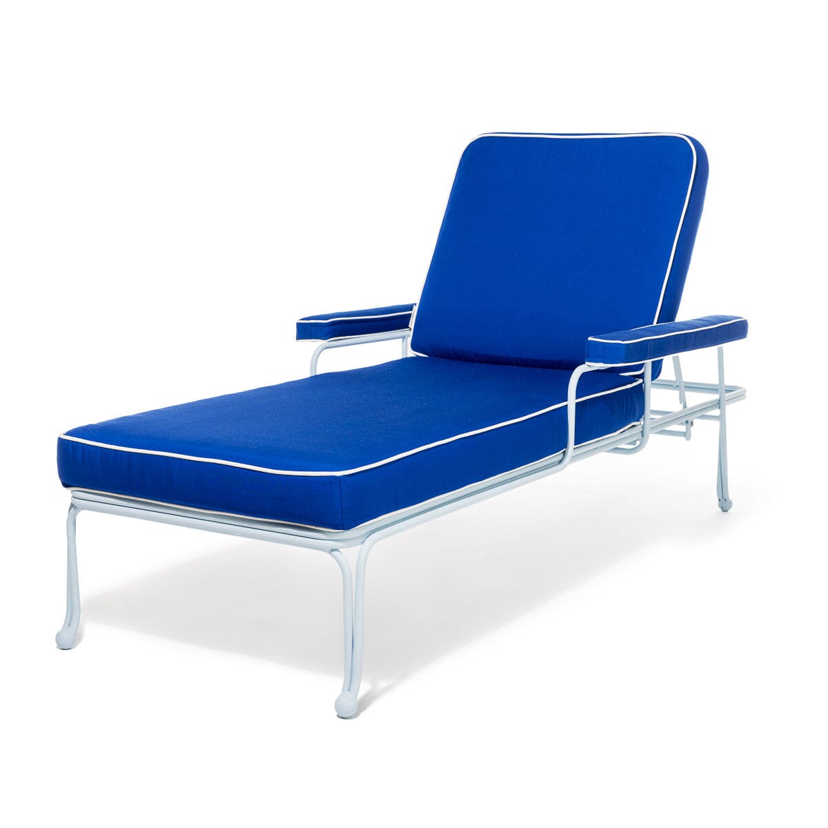 Product image of The Waterhouse Sun Lounger in Rivie Blue | Powder Blue Frame Waterhouse Sun Lounger Kit Business & Pleasure Co. 