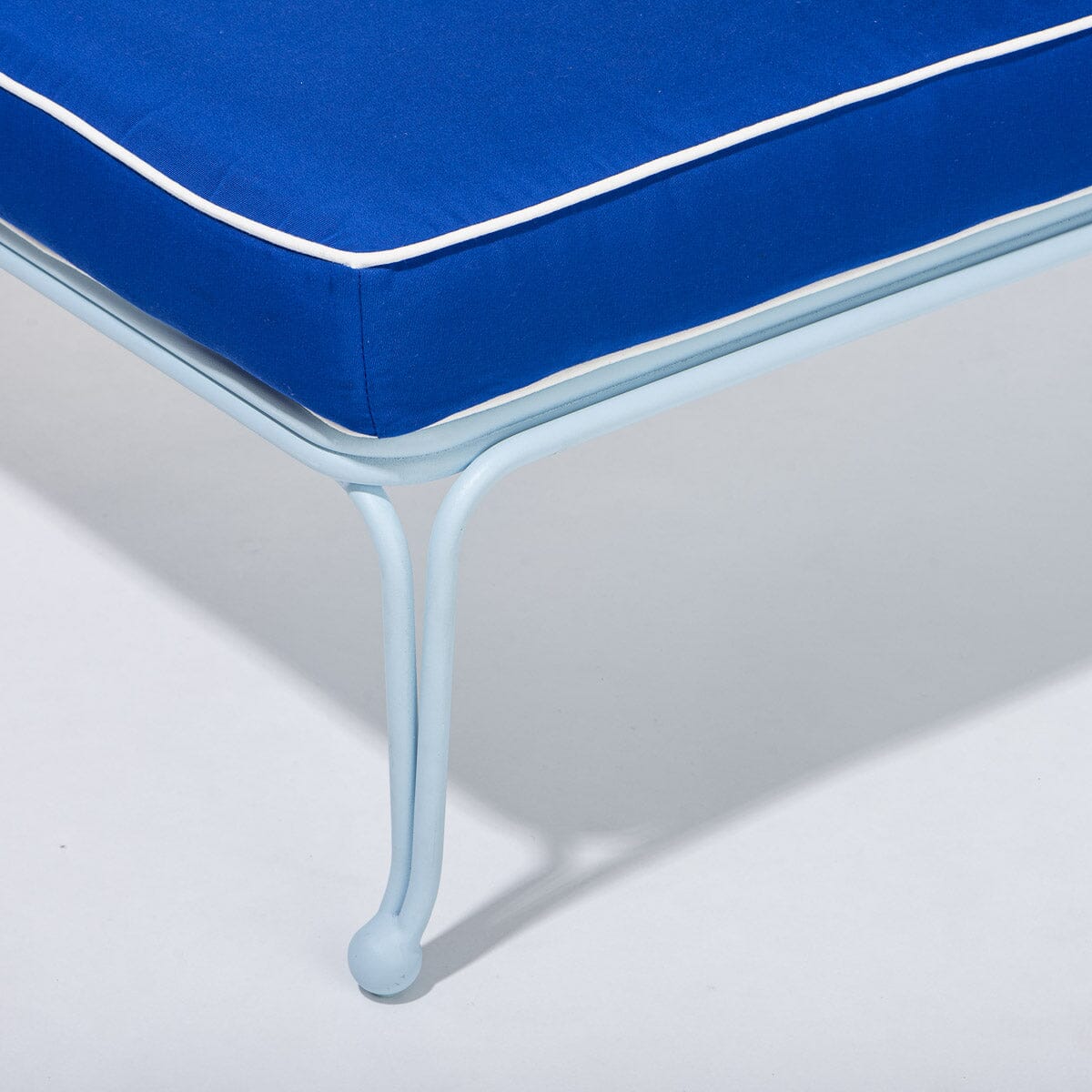 The Waterhouse Sun Lounger in Rivie Blue | Powder Blue Frame Waterhouse Sun Lounger Kit Business & Pleasure Co. 