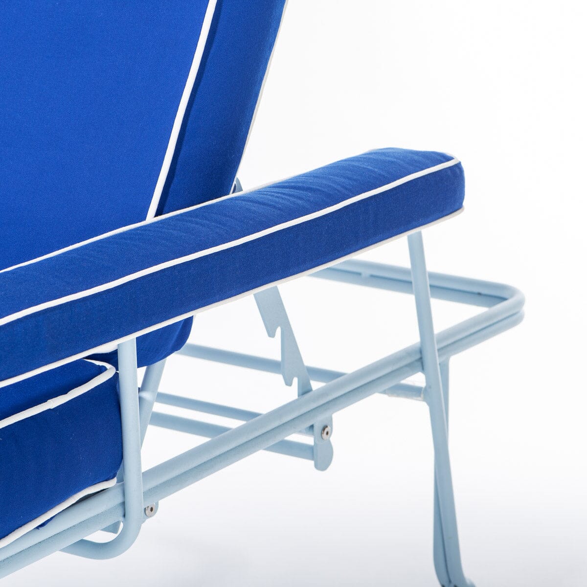 The Waterhouse Sun Lounger in Rivie Blue | Powder Blue Frame Waterhouse Sun Lounger Kit Business & Pleasure Co. 