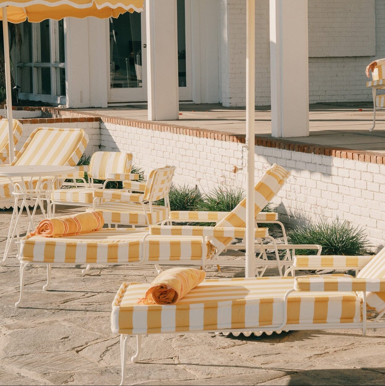 The Beach Towel - Bistro Papaya Stripe Beach Towel Business & Pleasure Co Aus 