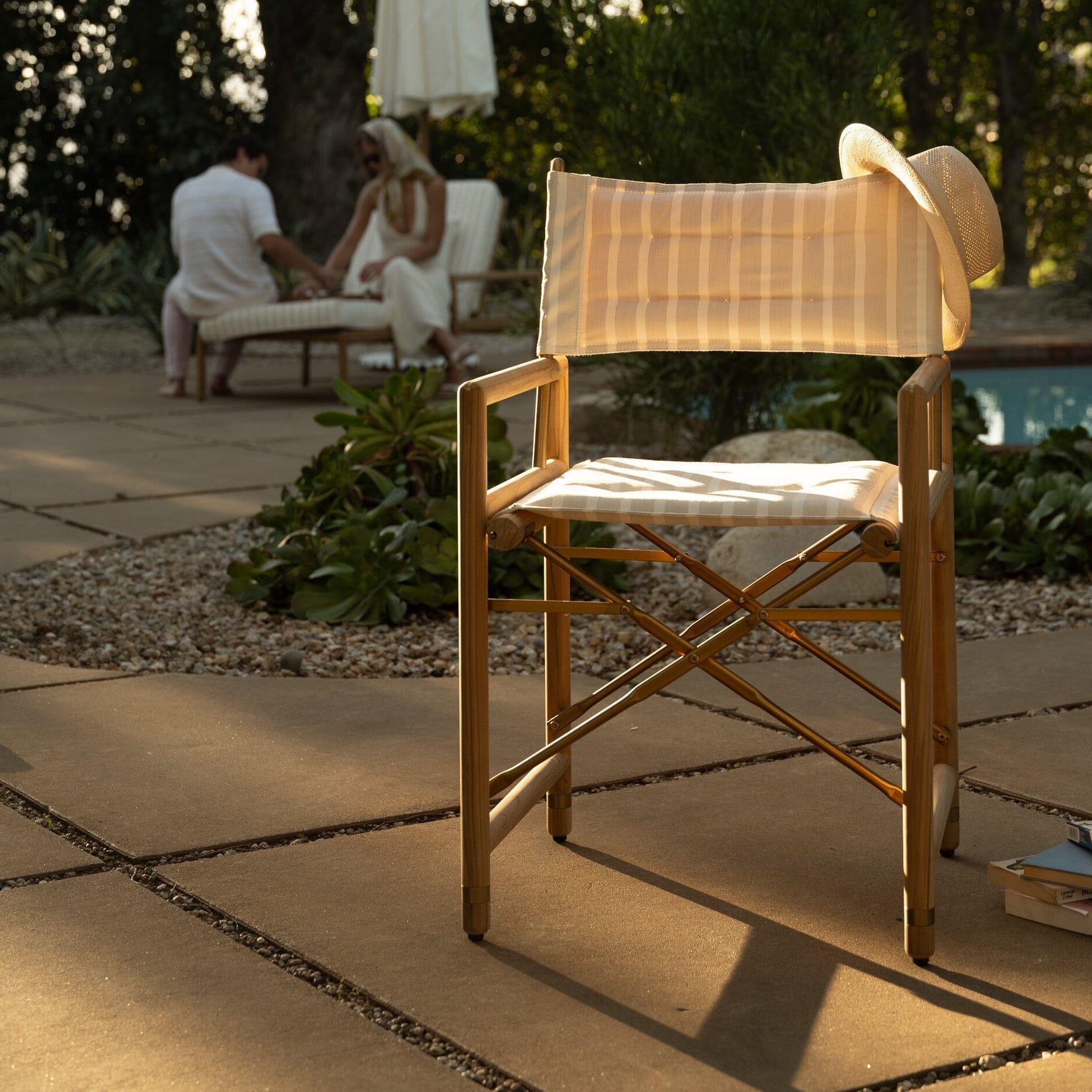 Product image of The Wes Director Chair - Frame - Teakwood Gold Wes Directors Chair Business & Pleasure Co Aus 