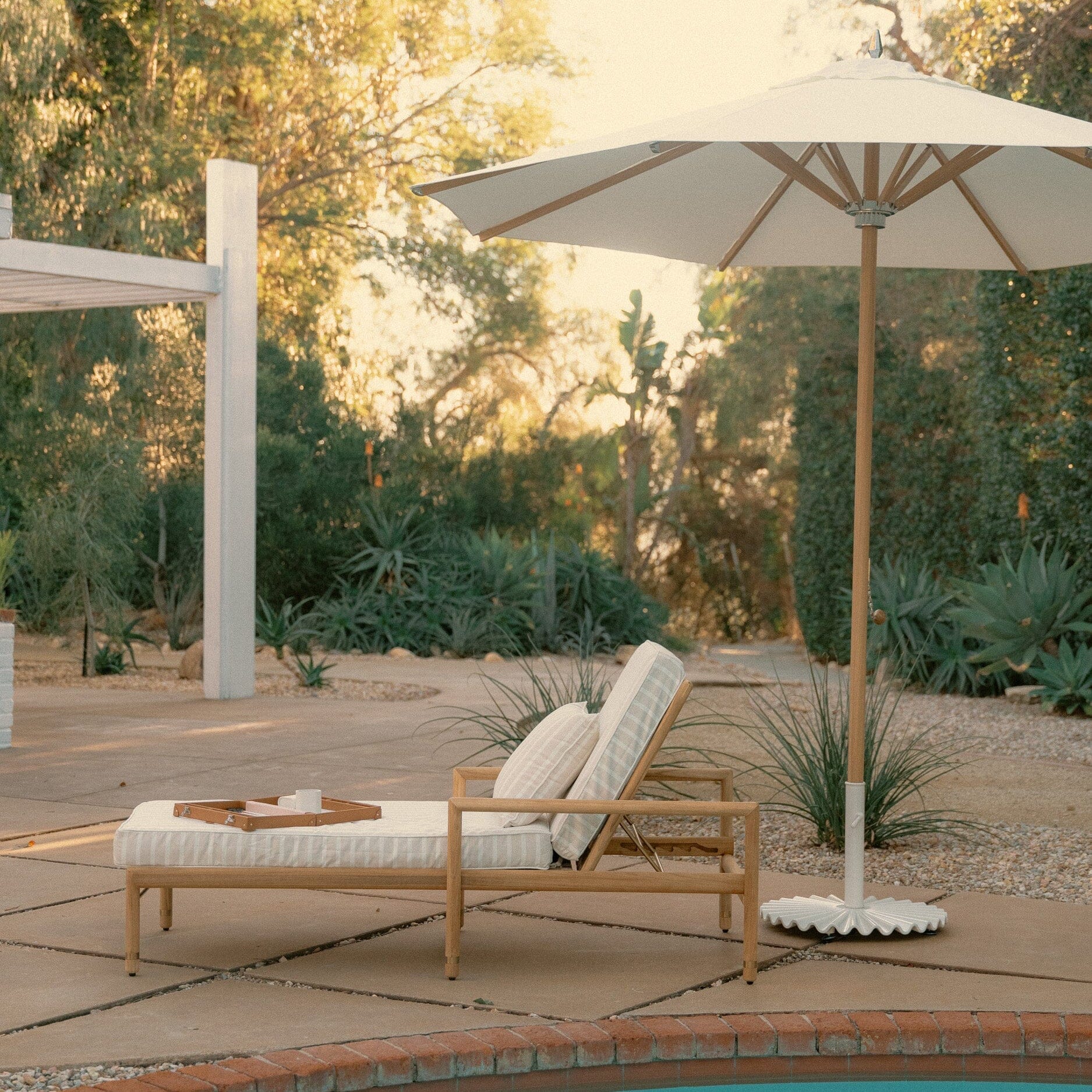 The Wes Sun Lounger - Frame - Teakwood Gold Wes Sun Lounger Business & Pleasure Co Aus 