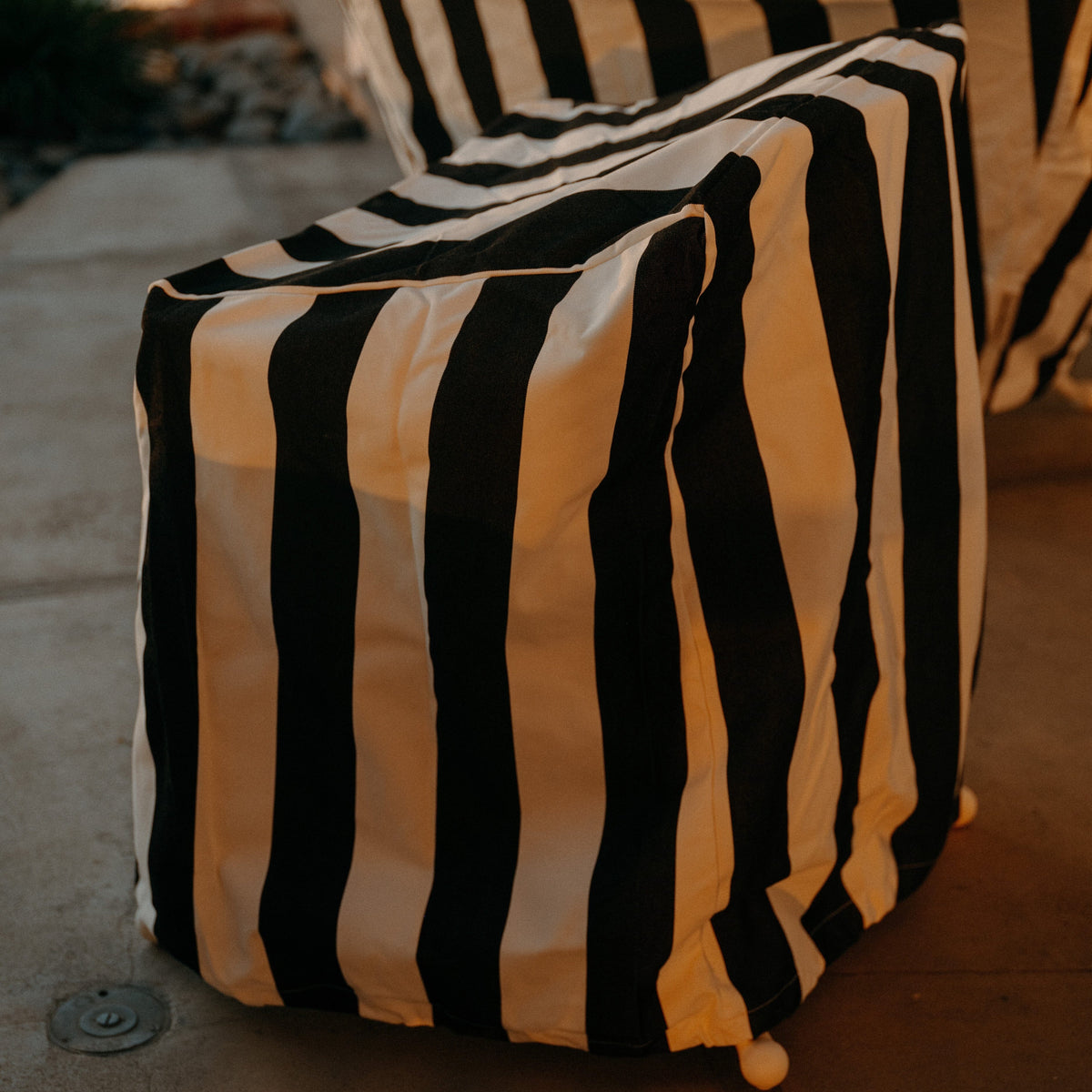 Dining Chair Cover - Crew Vintage Black Stripe Dining Chair Cover Business & Pleasure Co Aus 
