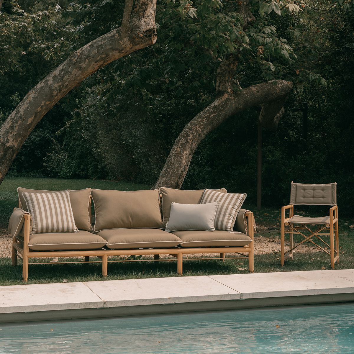 The WES Sofa x Jenni Kayne in Grove | Teakwood Frame Wes Sofa Kit Business & Pleasure Co Aus 