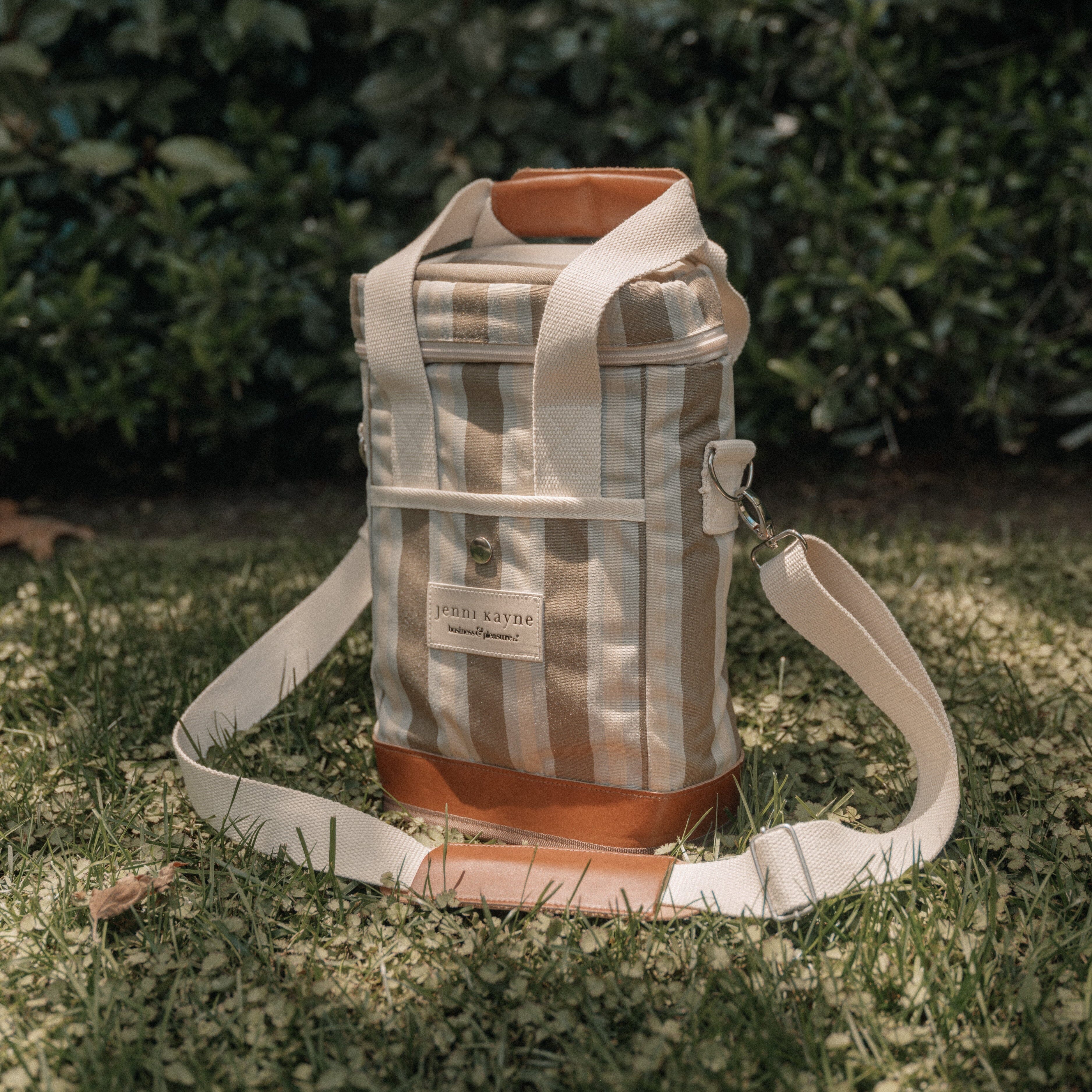 The Wine Cooler Tote Bag x Jenni Kayne | California Stripe Wine Cooler Tote Bag Business & Pleasure Co Aus 