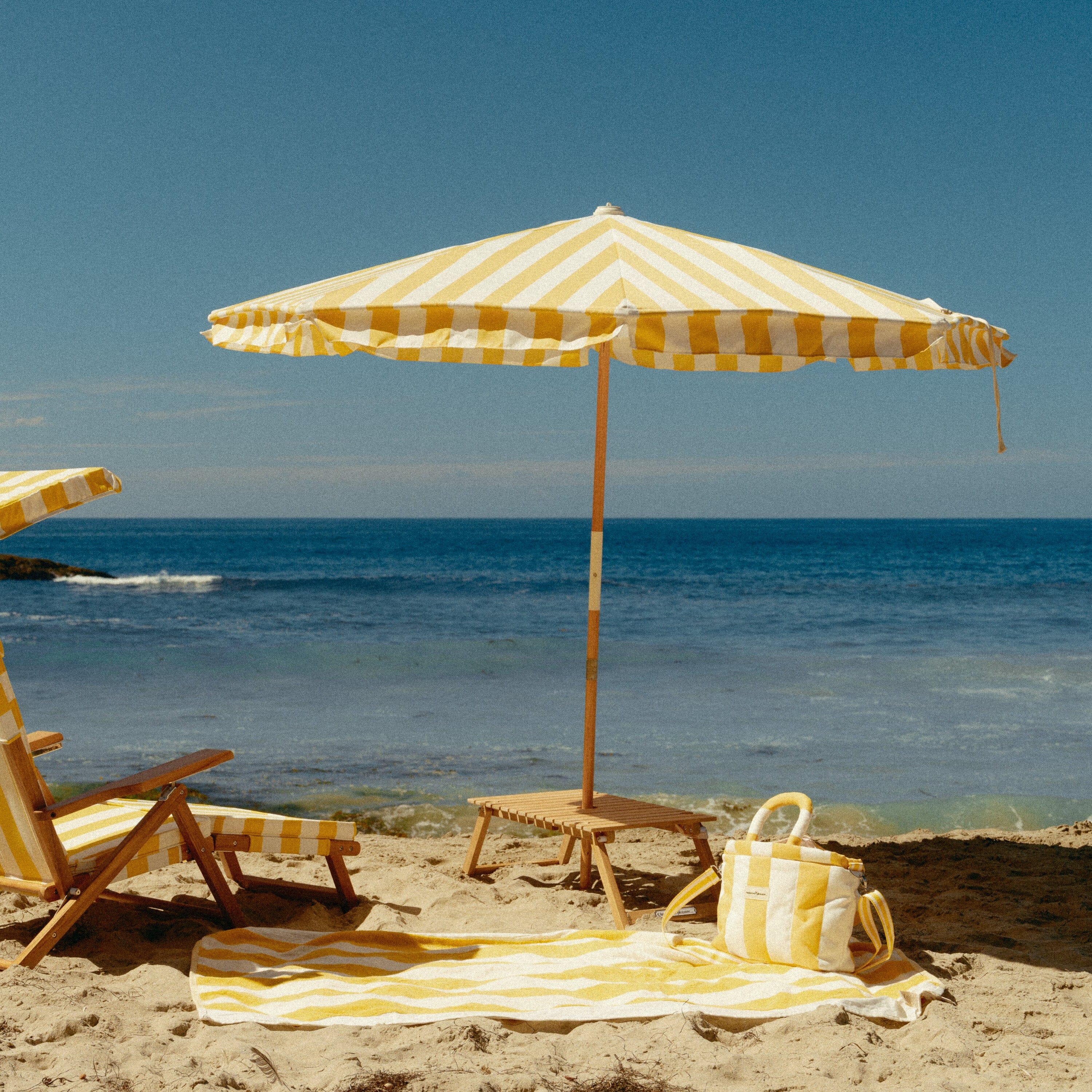 The Amalfi Umbrella - Crew Mimosa Yellow Stripe Amalfi Umbrella Business & Pleasure Co. 