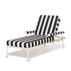 Swatch for The Waterhouse Sun Lounger in Crew Vintage Black Stripe | Antique White Frame