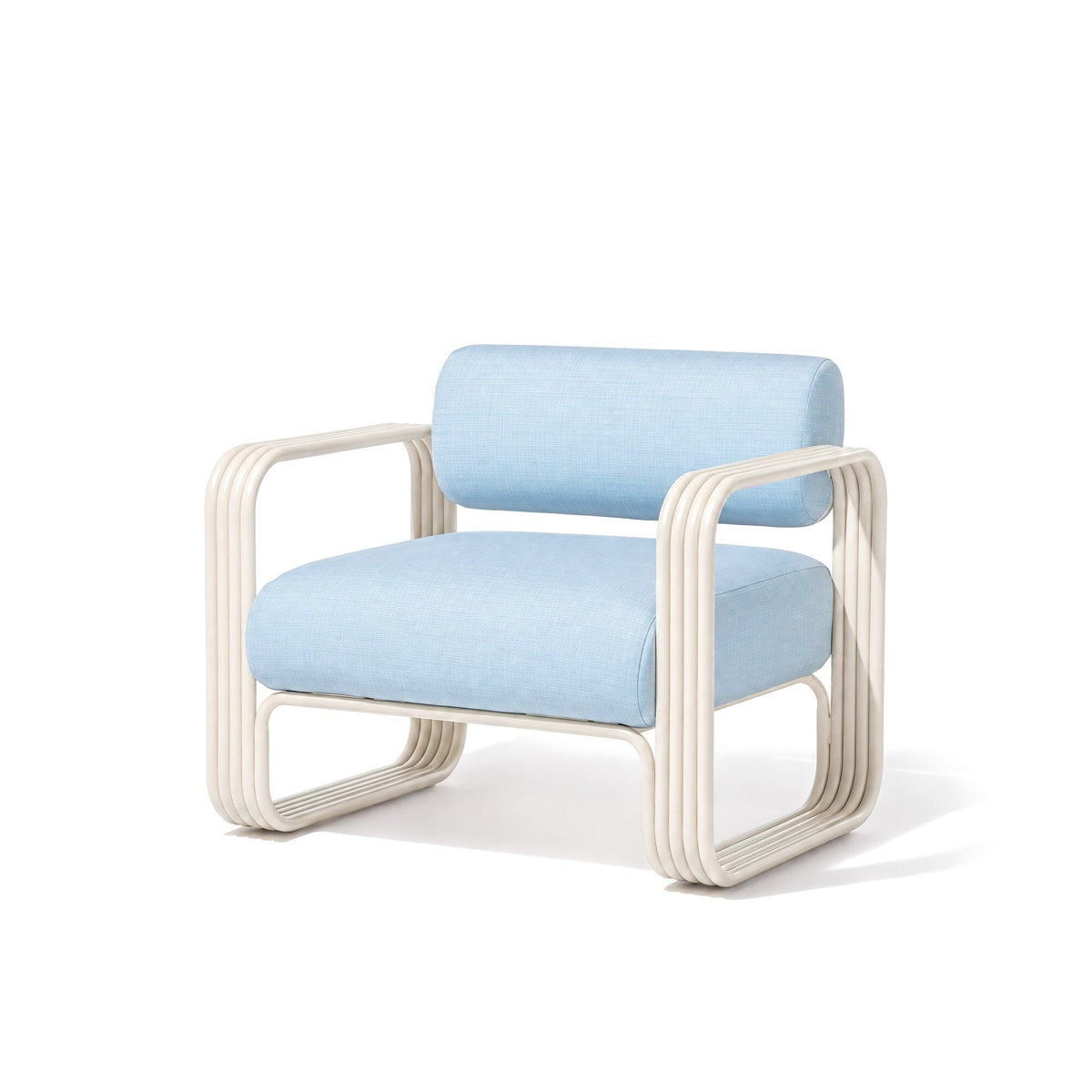 Contini Accent Chair in Sky Blue | Antique White Frame Contini Accent Chair Kit Business & Pleasure Co Aus 