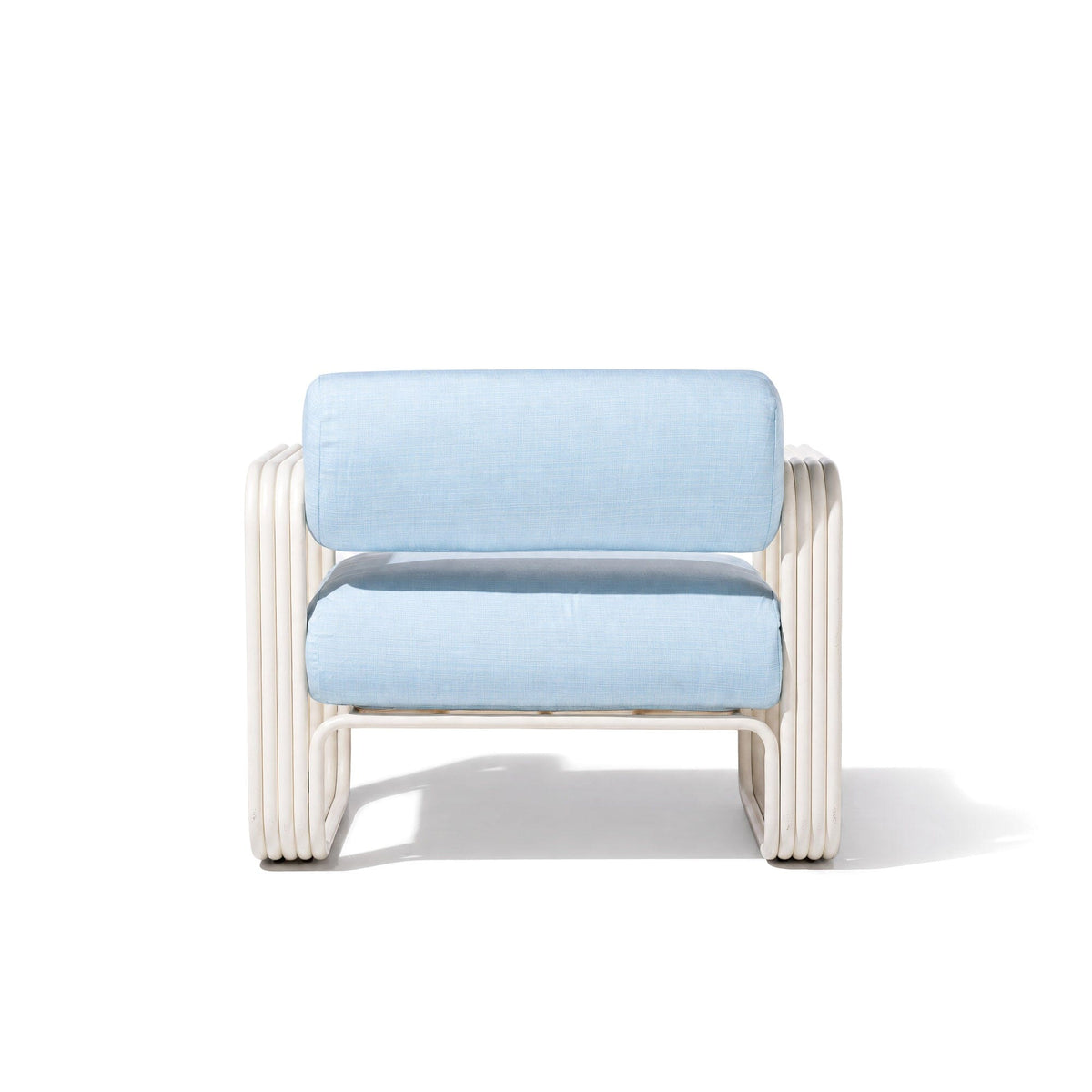 Contini Accent Chair in Sky Blue | Antique White Frame Contini Accent Chair Kit Business & Pleasure Co Aus 