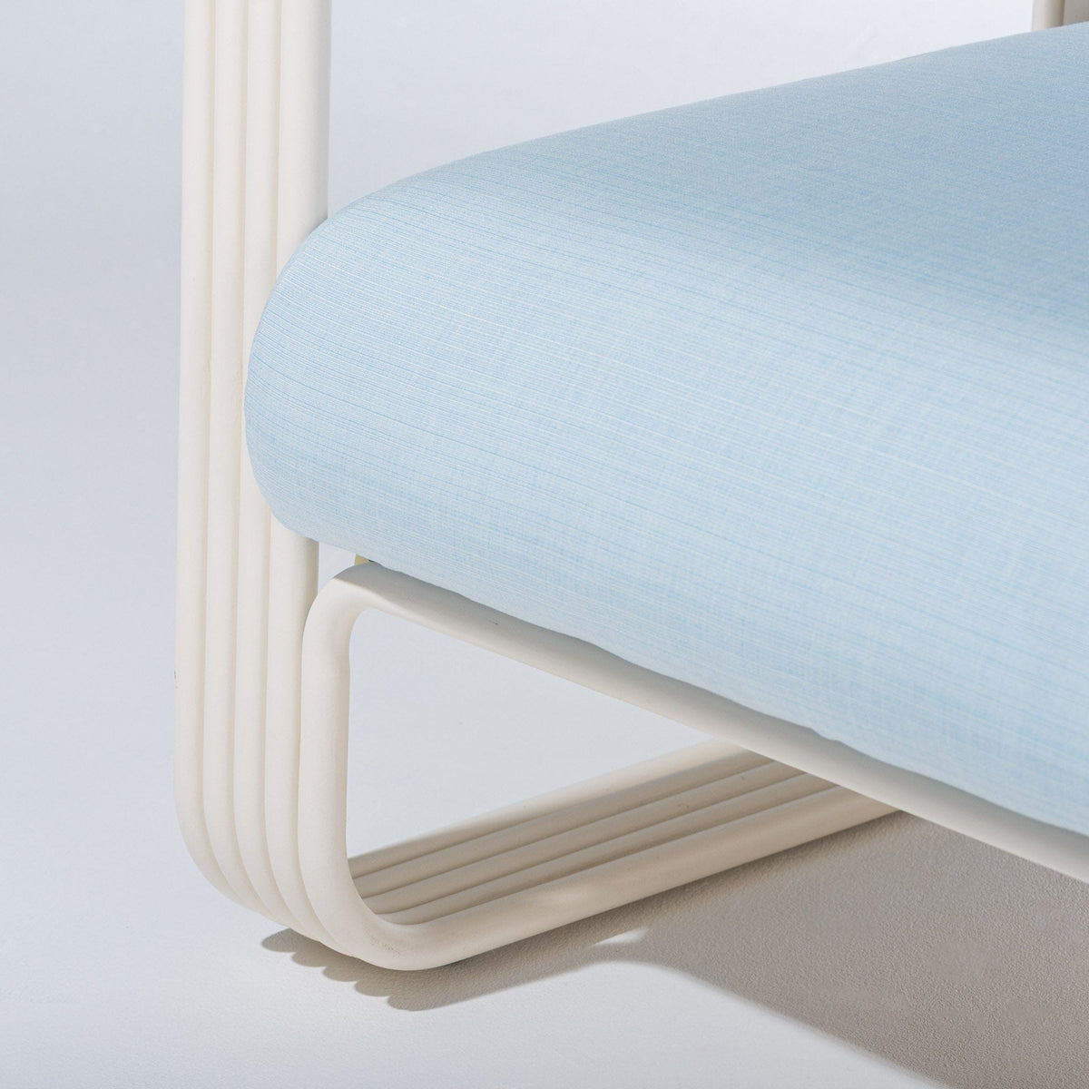 Contini Accent Chair in Sky Blue | Antique White Frame Contini Accent Chair Kit Business & Pleasure Co Aus 