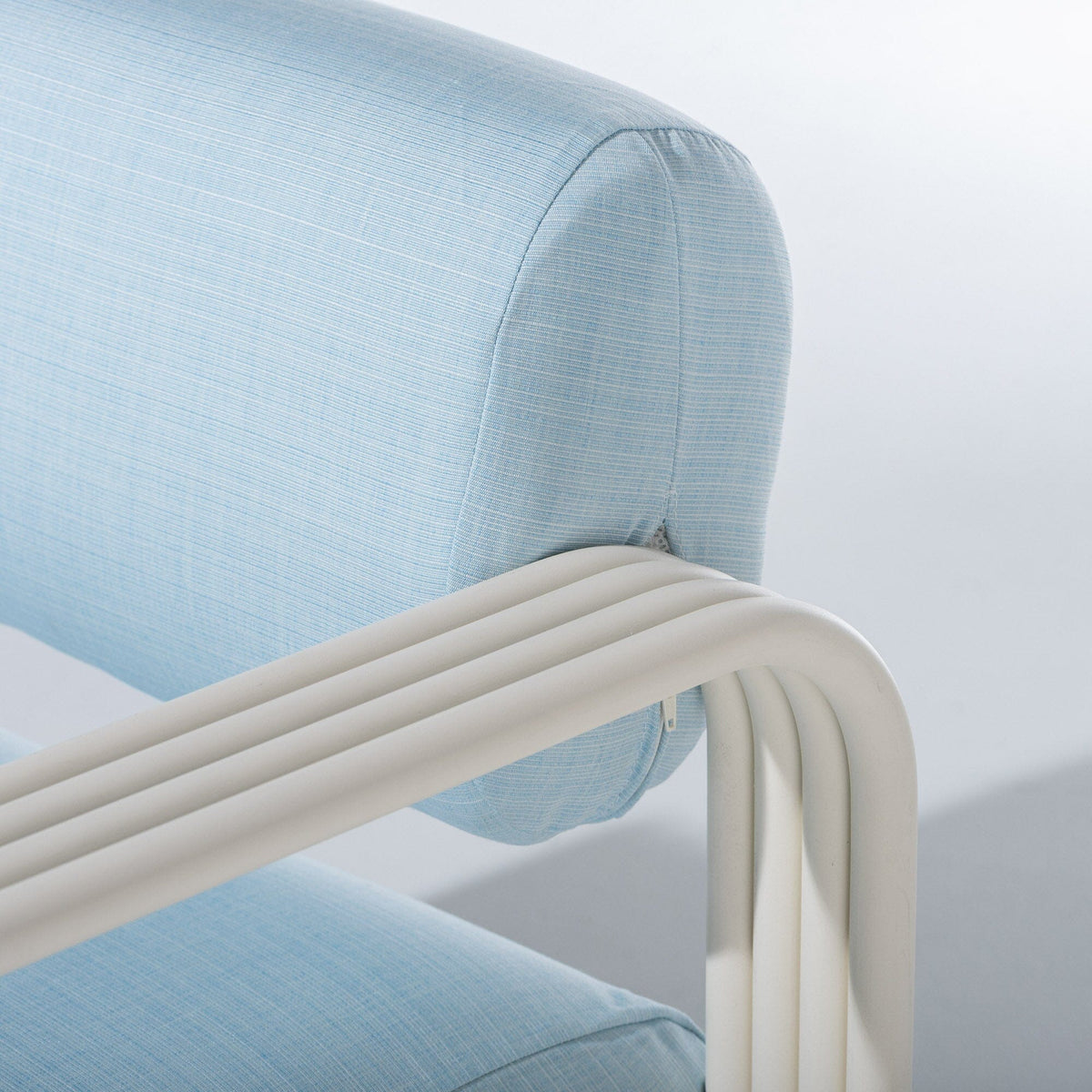 Contini Accent Chair in Sky Blue | Antique White Frame Contini Accent Chair Kit Business & Pleasure Co Aus 