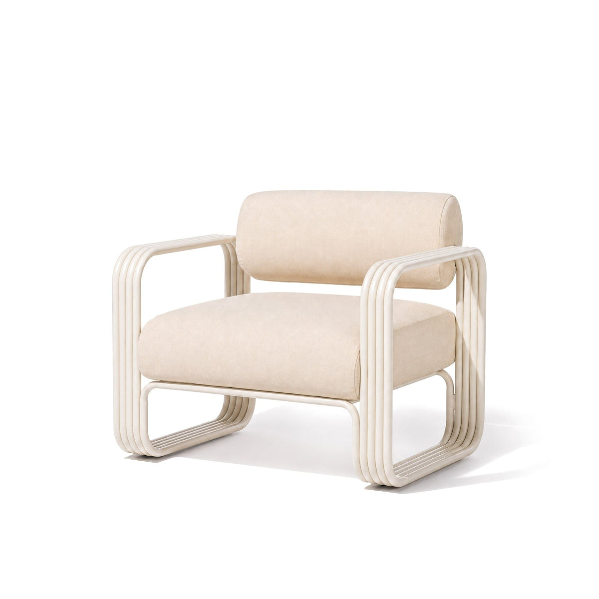 Contini Accent Chair in Tiki Natural | Antique White Frame Contini Accent Chair Kit Business & Pleasure Co Aus 