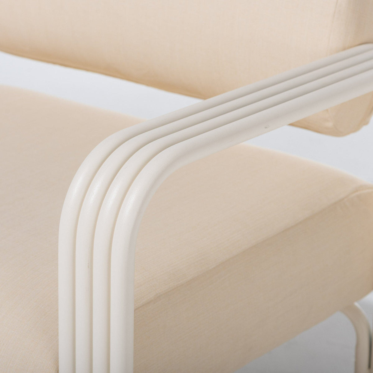 Contini Accent Chair in Tiki Natural | Antique White Frame Contini Accent Chair Kit Business & Pleasure Co Aus 