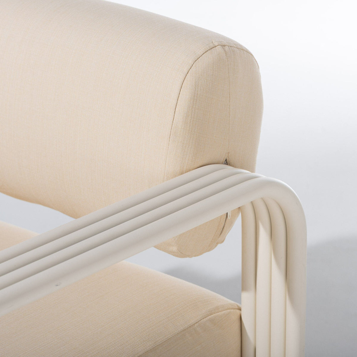 Contini Accent Chair in Tiki Natural | Antique White Frame Contini Accent Chair Kit Business & Pleasure Co Aus 