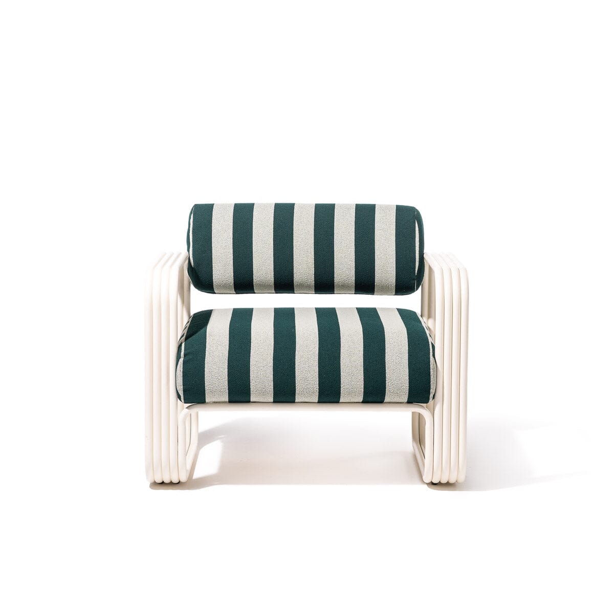 The Contini Accent Chair Slip Cover Set - Terry Green Stripe Contini Accent Chair Slip Cover Business & Pleasure Co Aus 