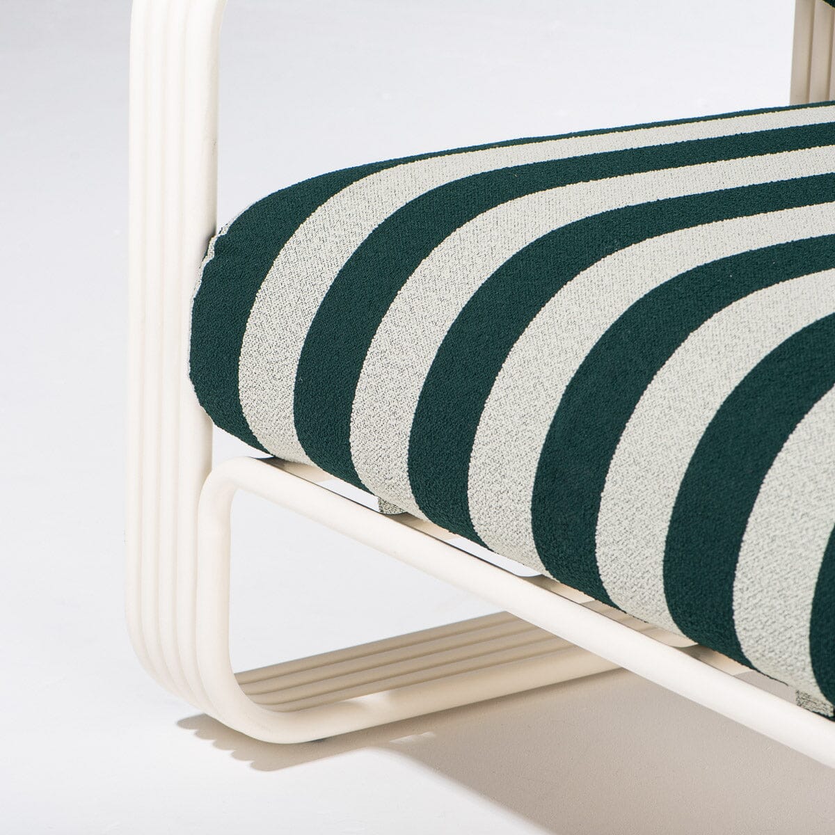 The Contini Accent Chair Slip Cover Set - Terry Green Stripe Contini Accent Chair Slip Cover Business & Pleasure Co Aus 