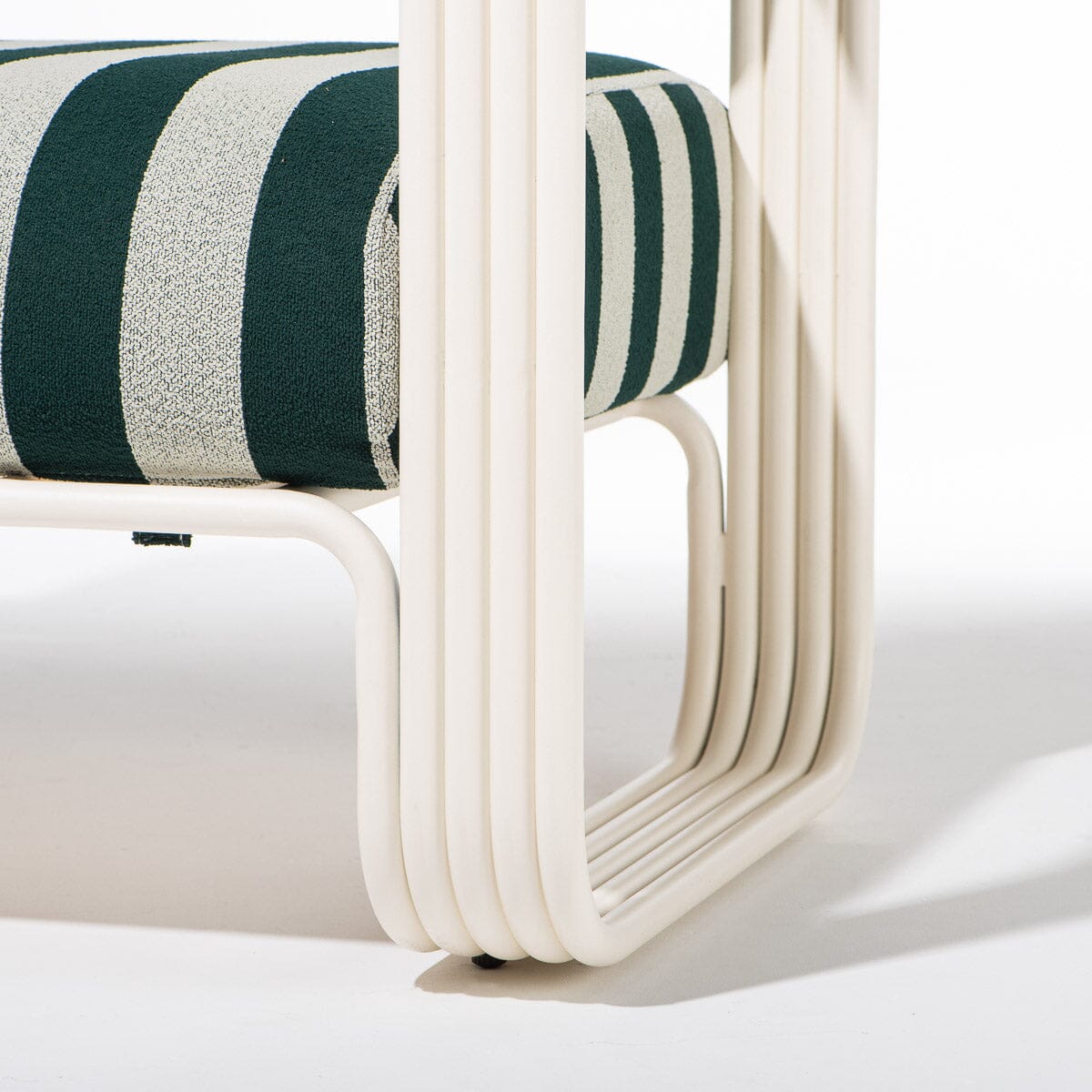 The Contini Accent Chair Slip Cover Set - Terry Green Stripe Contini Accent Chair Slip Cover Business & Pleasure Co Aus 