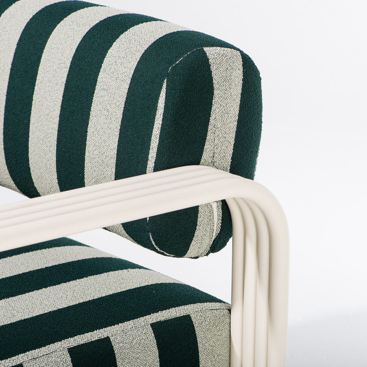 The Contini Accent Chair Slip Cover Set - Terry Green Stripe Contini Accent Chair Slip Cover Business & Pleasure Co Aus 