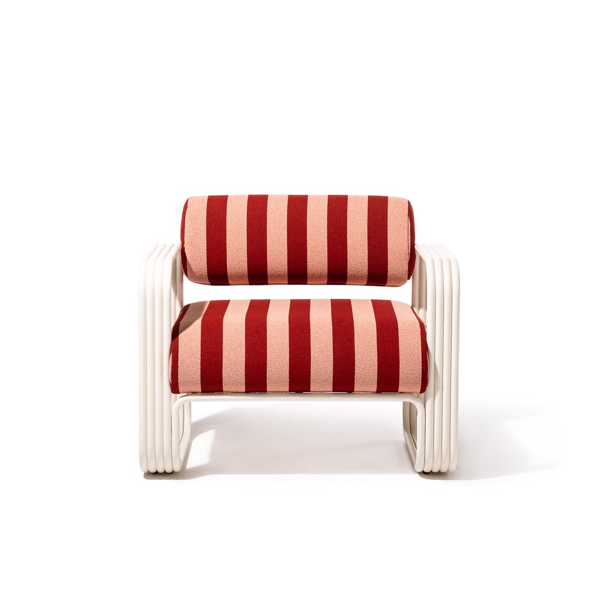 The Contini Accent Chair Slip Cover Set - Terry Terracotta Stripe Contini Accent Chair Slip Cover Business & Pleasure Co Aus 