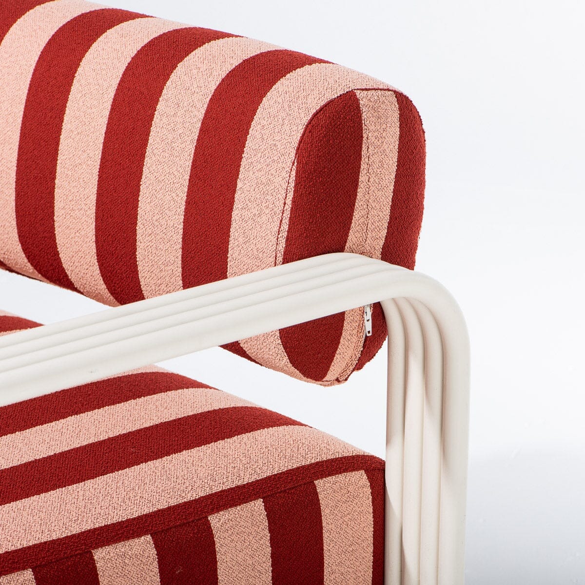 The Contini Accent Chair Slip Cover Set - Terry Terracotta Stripe Contini Accent Chair Slip Cover Business & Pleasure Co Aus 