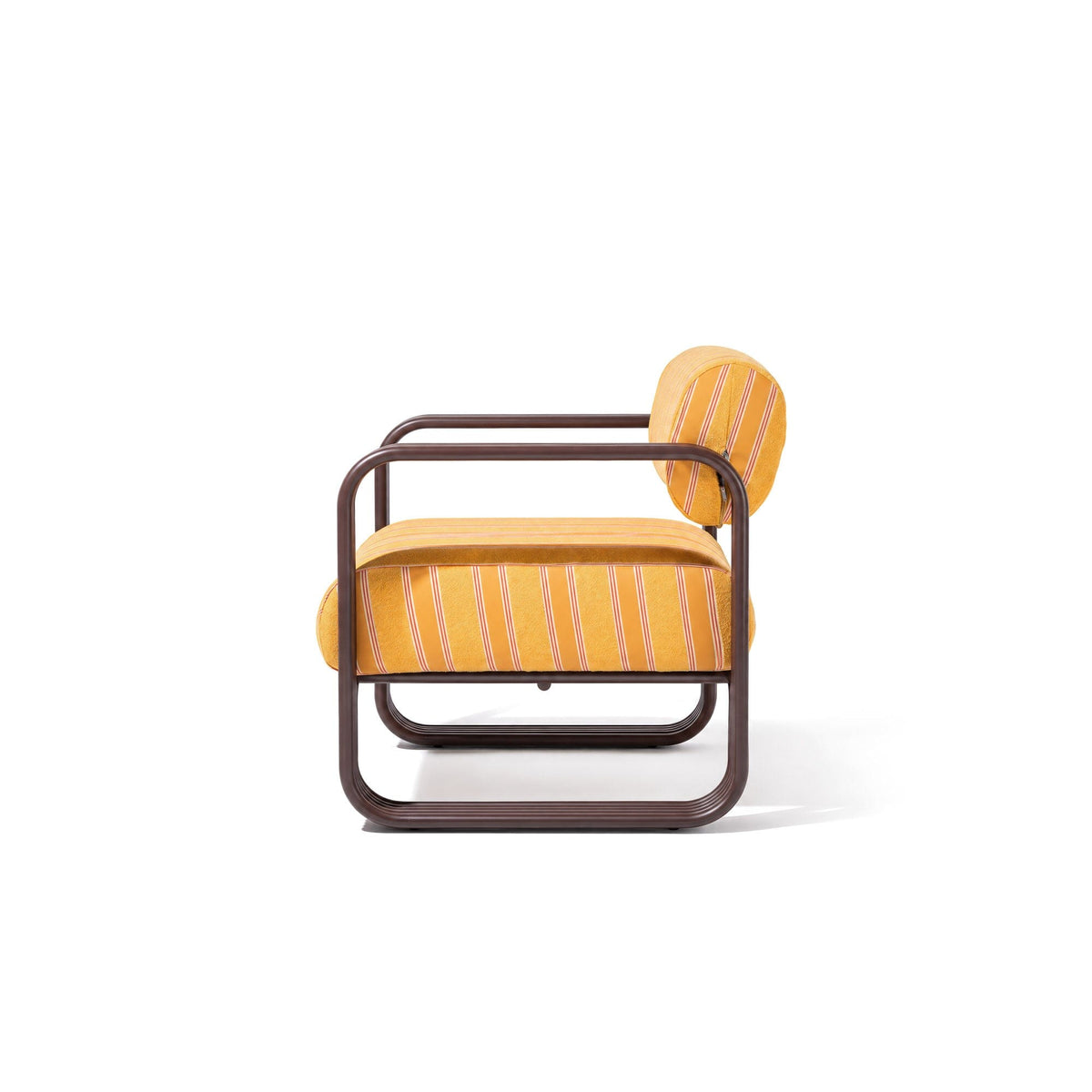 Contini Accent Chair in Bistro Papaya Stripe | Merlot Frame Contini Accent Chair Kit Business & Pleasure Co Aus 