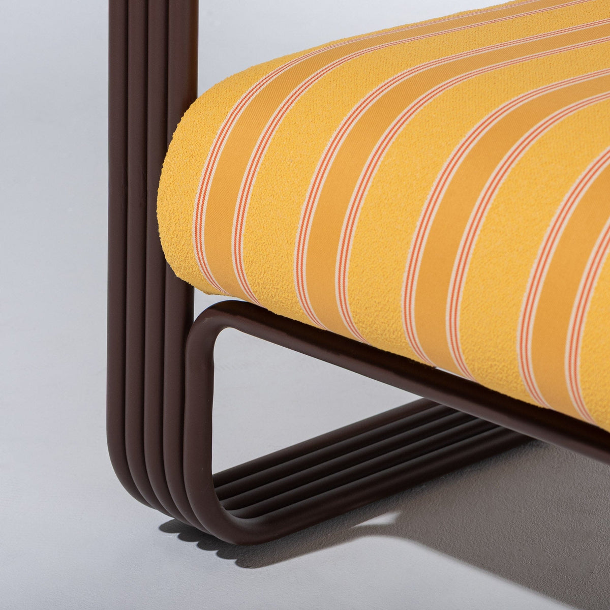 Contini Accent Chair in Bistro Papaya Stripe | Merlot Frame Contini Accent Chair Kit Business & Pleasure Co Aus 
