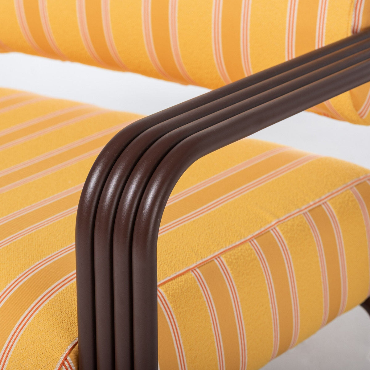 Contini Accent Chair in Bistro Papaya Stripe | Merlot Frame Contini Accent Chair Kit Business & Pleasure Co Aus 