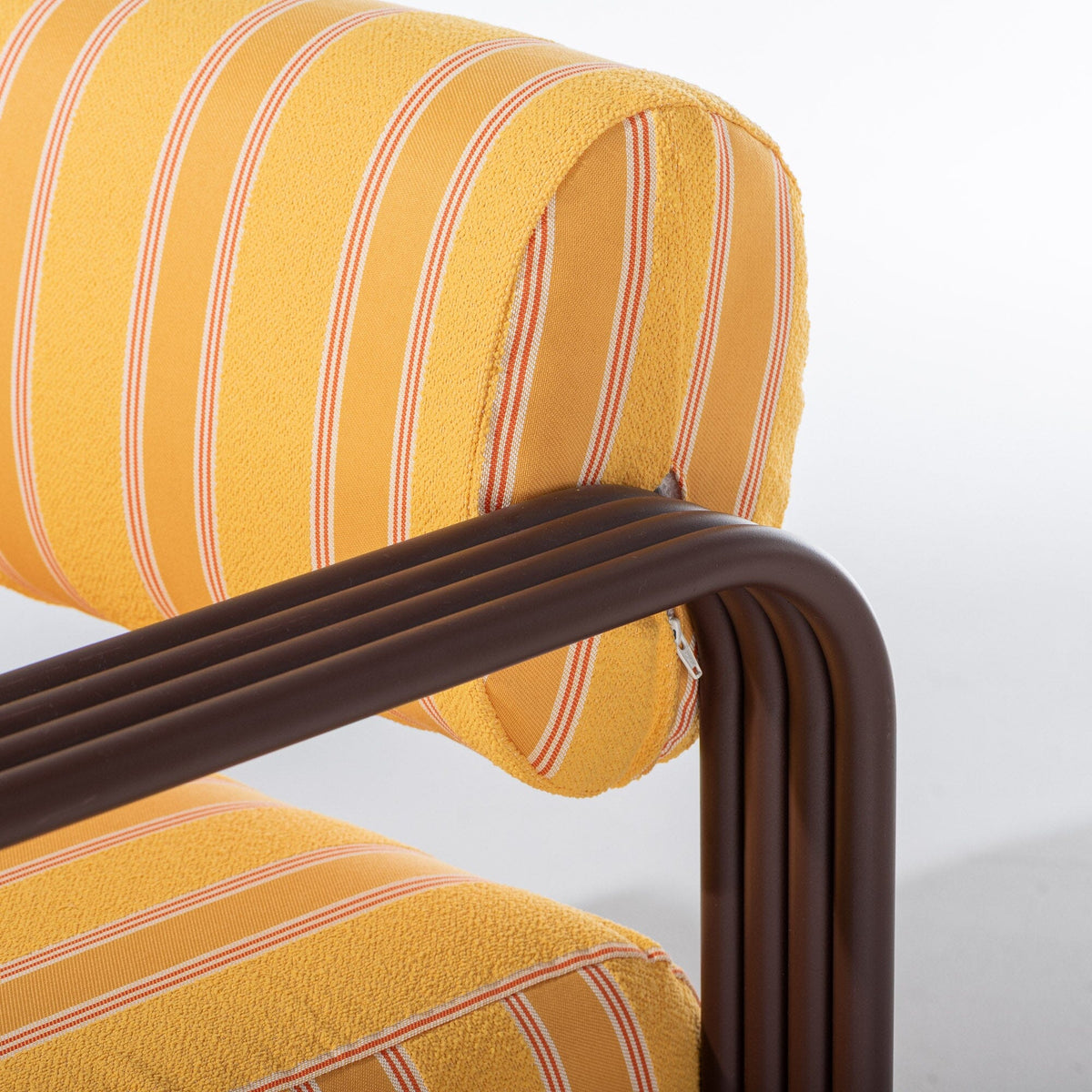 Contini Accent Chair in Bistro Papaya Stripe | Merlot Frame Contini Accent Chair Kit Business & Pleasure Co Aus 