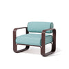 Swatch for Contini Accent Chair in Rivie Green | Merlot Frame