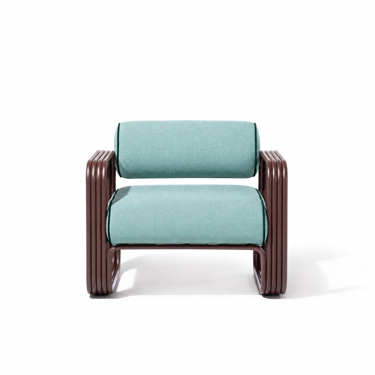 Contini Accent Chair in Rivie Green | Merlot Frame Contini Accent Chair Kit Business & Pleasure Co Aus 