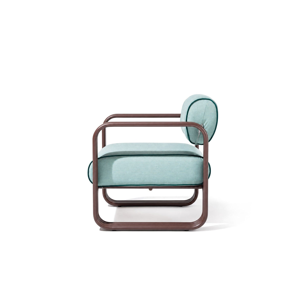 Contini Accent Chair in Rivie Green | Merlot Frame Contini Accent Chair Kit Business & Pleasure Co Aus 