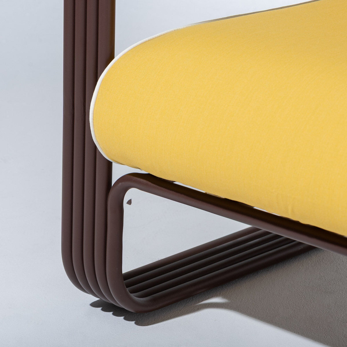 Contini Accent Chair in Rivie Mimosa | Merlot Frame Contini Accent Chair Kit Business & Pleasure Co Aus 