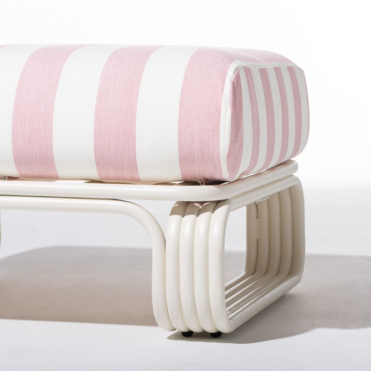 Contini Ottoman Kit - Antique White & Crew Pink Stripe Contini Ottoman Kit Business & Pleasure Co Aus 