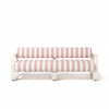 Swatch for The Contini Sofa in Crew Pink Stripe | Antique White Frame
