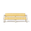 Swatch for Contini Sofa Kit in Crew Mimosa Stripe | Antique White Frame