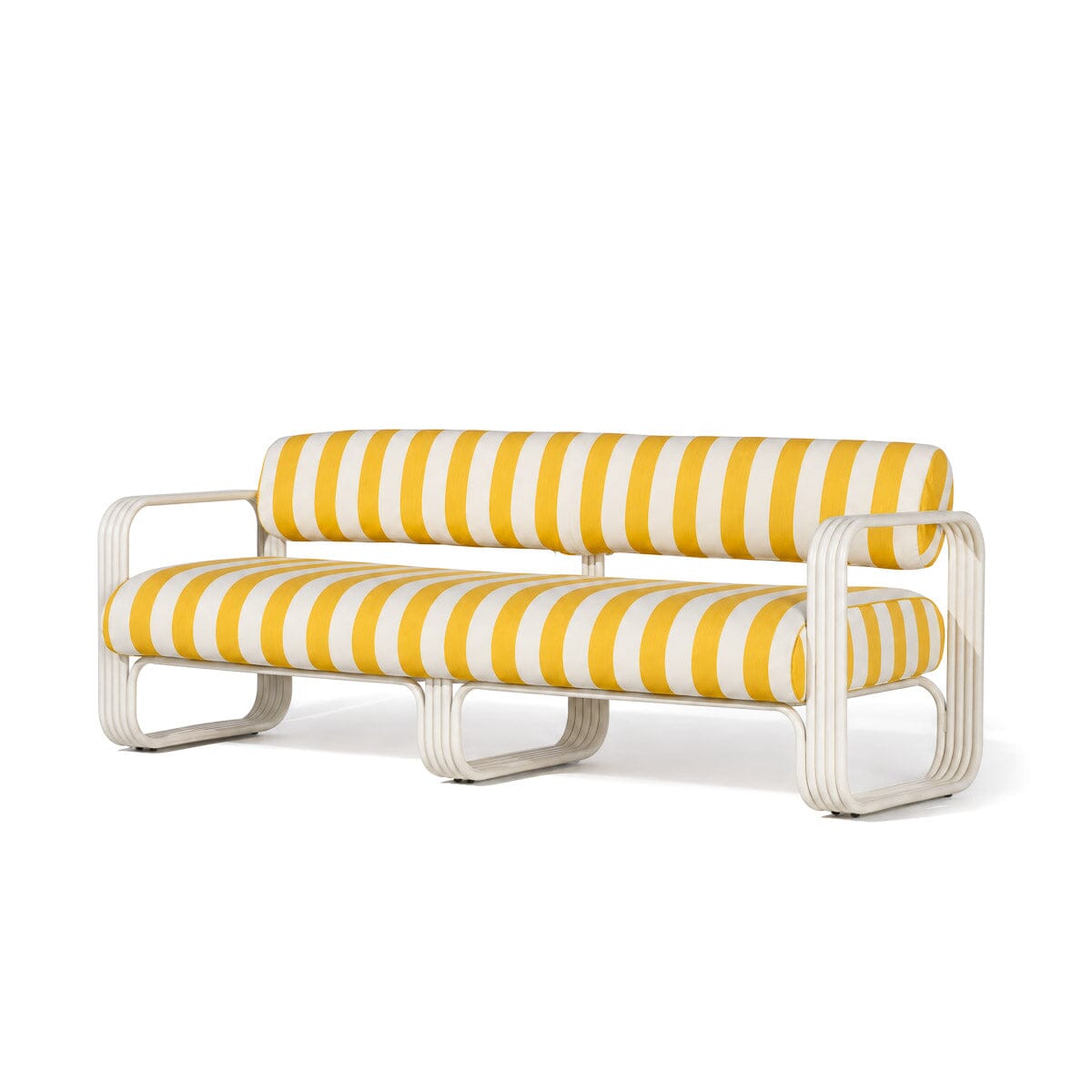 Contini Sofa Kit in Crew Mimosa Stripe | Antique White Frame Contini Sofa Kit Business & Pleasure Co Aus 